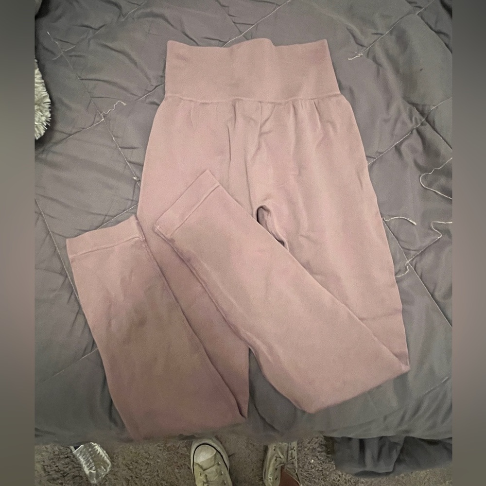 shein pink leggings no liner